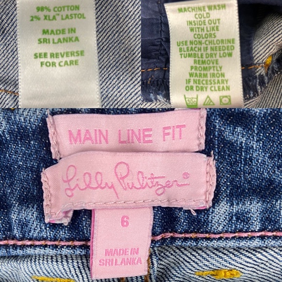 Lilly Pulitzer Main Aline Fit Boot Cut Jean Size 6 - Picture 8 of 8